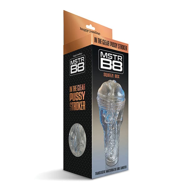 Happy Ending - MSTR B8 In the Clear Pussy Stroker Cup Masturbator (Clear) Masturbator Soft Stroker (Non Vibration)