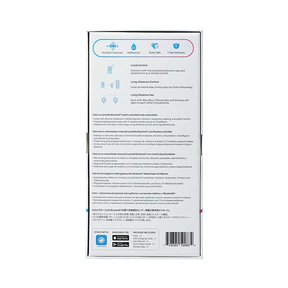 Lovense - Calor App-Controlled Warming Male Masturbator (Black) Masturbator Soft Stroker (Vibration) Rechargeable