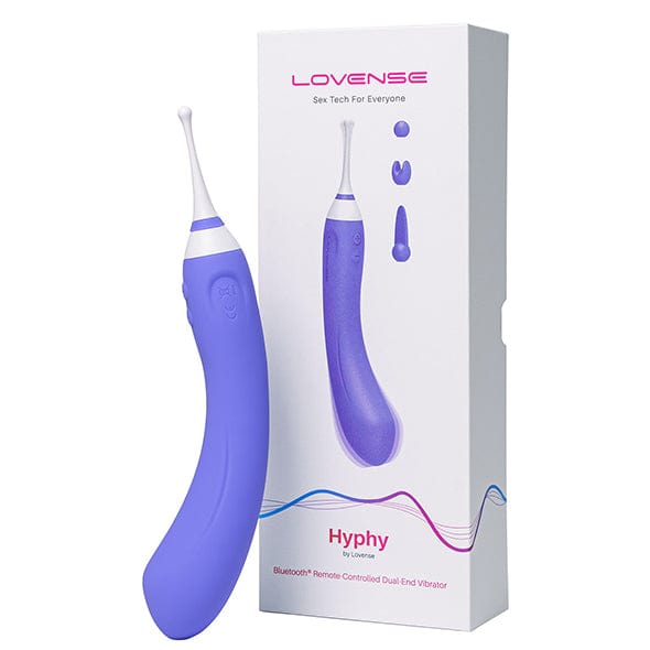 Lovense - Hyphy App-Controlled Dual End Vibrator (Purple) Clit Massager (Vibration) Rechargeable