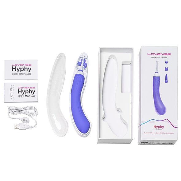 Lovense - Hyphy App-Controlled Dual End Vibrator (Purple) Clit Massager (Vibration) Rechargeable