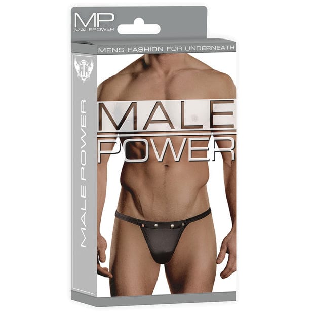 Male Power - Rip off Thong Underwear with Studs L/XL (Black) Gay Pride Underwear