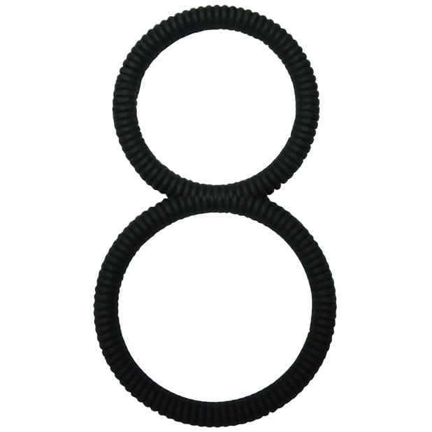 Malesation - Figure 8 Cock Ring (Black) Silicone Cock Ring (Non Vibration)