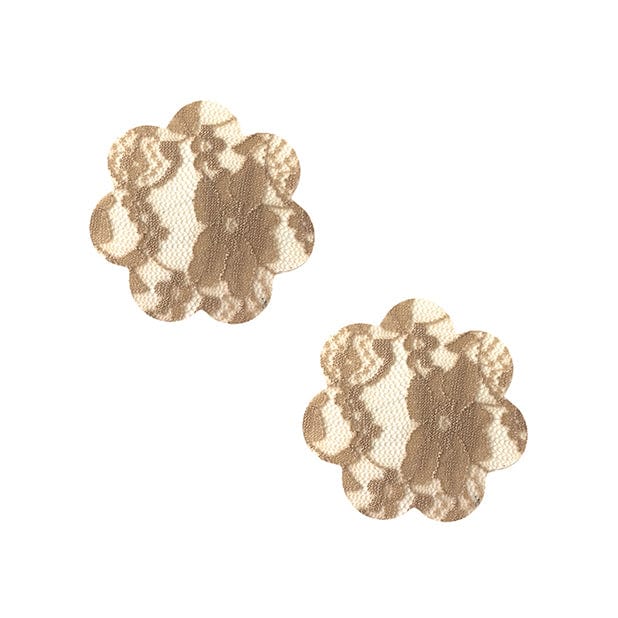 Neva Nude - Lace Petal Flower Pasties Nipple Covers O/S (Beige) Nipple Covers