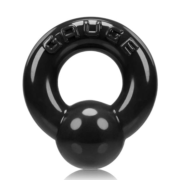 Oxballs - Gauge Super Flex Cock Ring (Black) Rubber Cock Cage (Non Vibration)