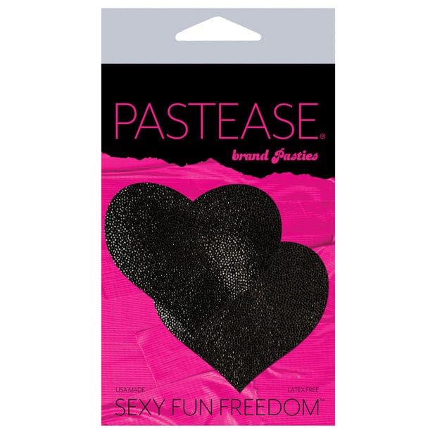 Pastease - Basic Liquid Heart Pasties Nipple Covers O/S (Black) Nipple Covers