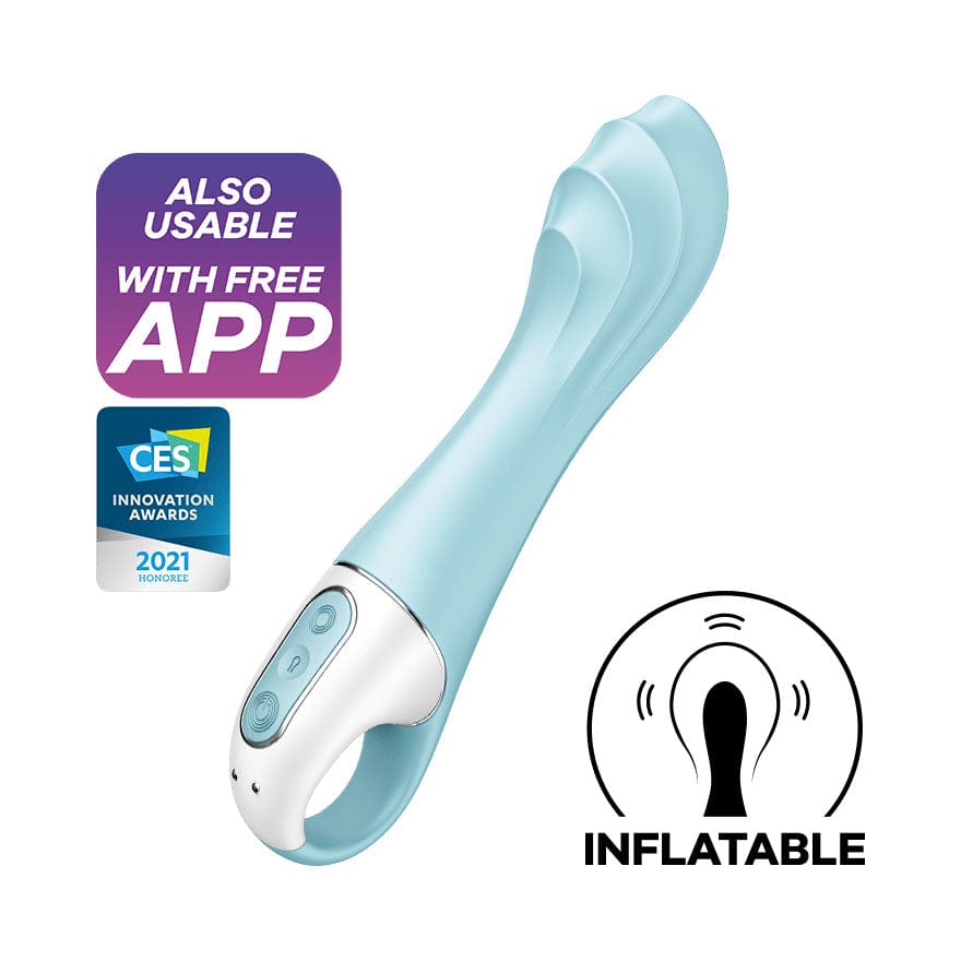 Satisfyer - Air Pump App-Controlled G Spot Vibrator 5 (Blue) G Spot Dildo (Vibration) Rechargeable