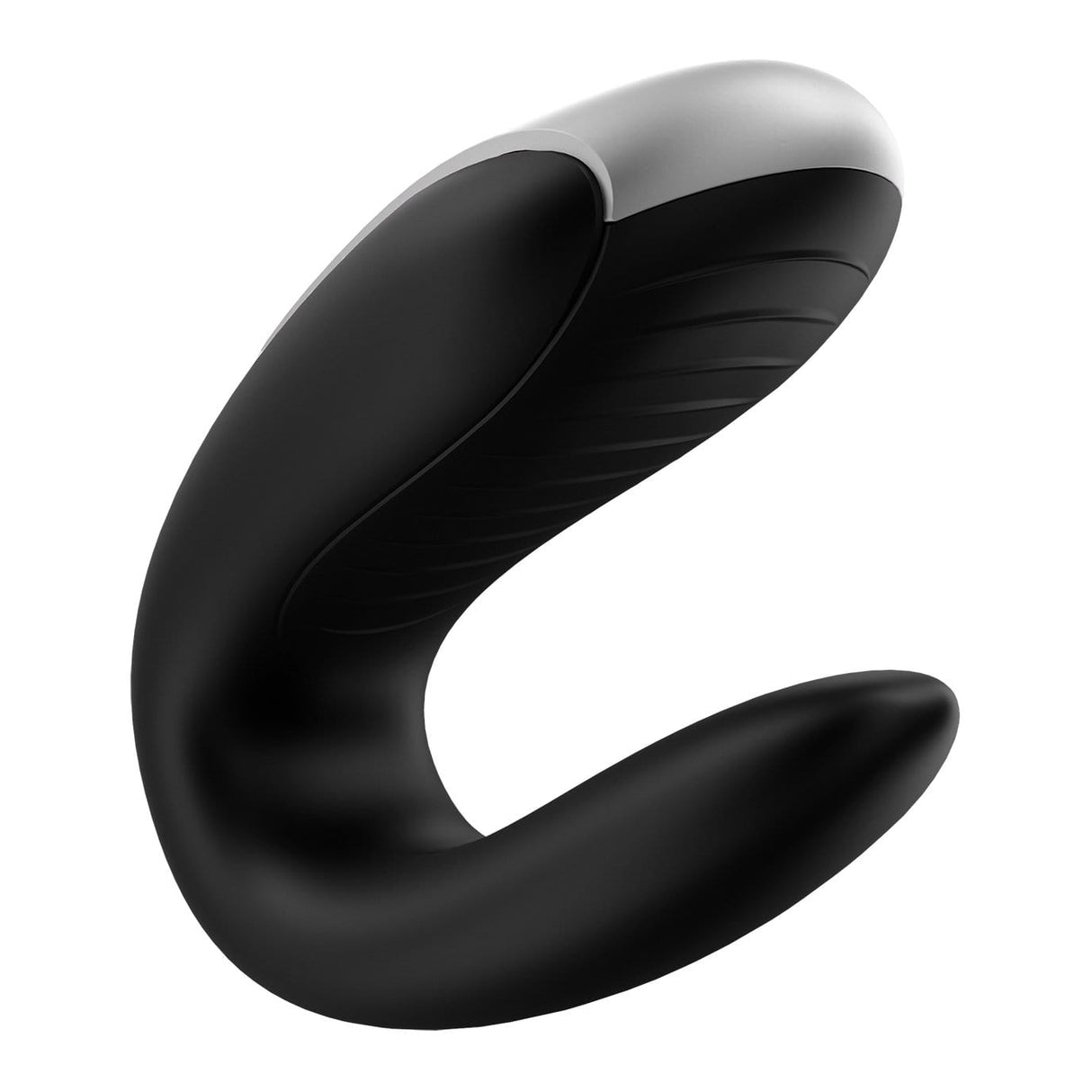 Satisfyer - Double Fun App-Controlled Couple's Vibrator with Remote Control (Black) Remote Control Couple's Massager (Vibration) Rechargeable