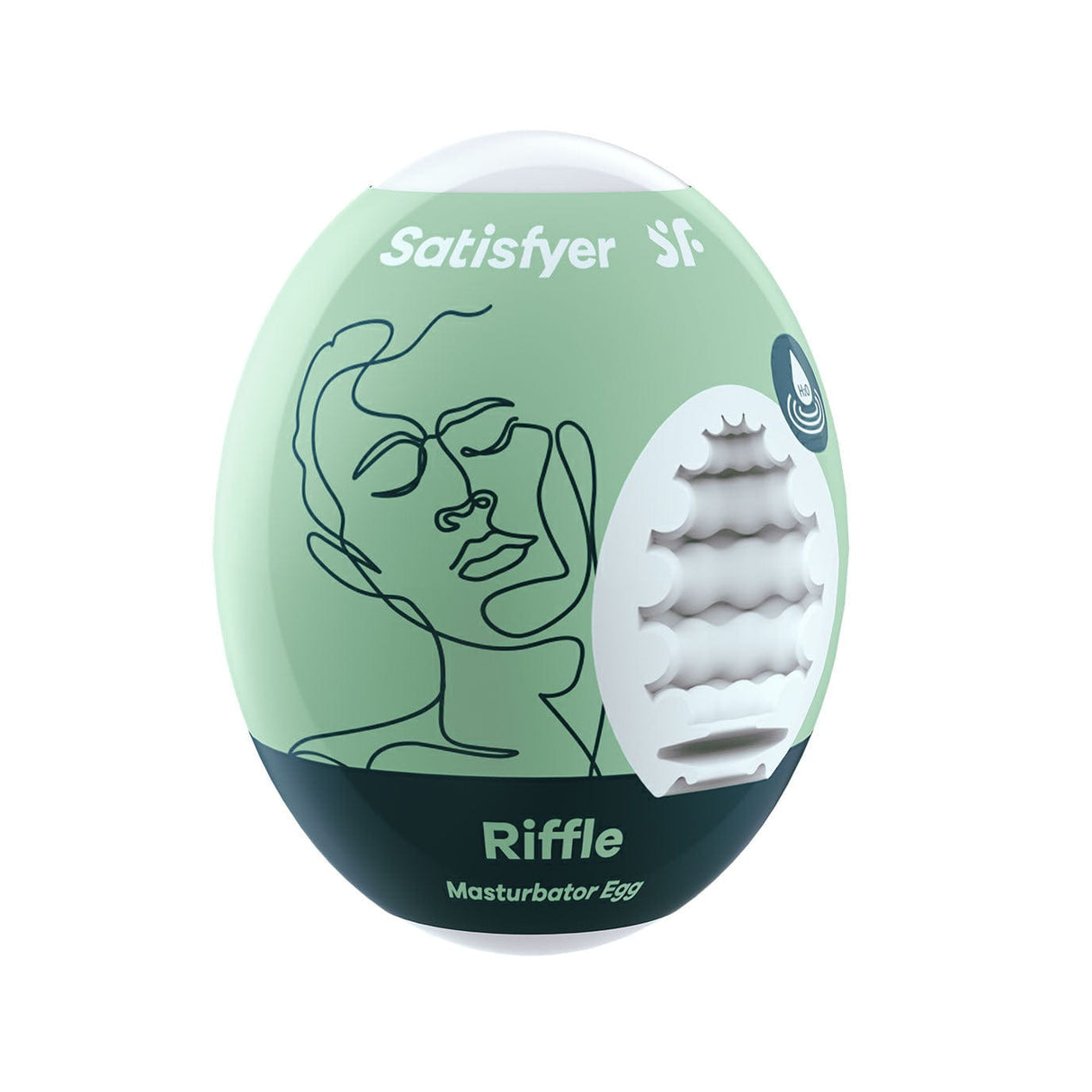 Satisfyer - Riffle Masturbator Egg (Green) Masturbator Egg (Non Vibration)