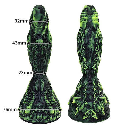 Tomax - Thunder Dragon Volt Regular Silicone Dildo (Yellow) Non Realistic Dildo w/o suction cup (Non Vibration)