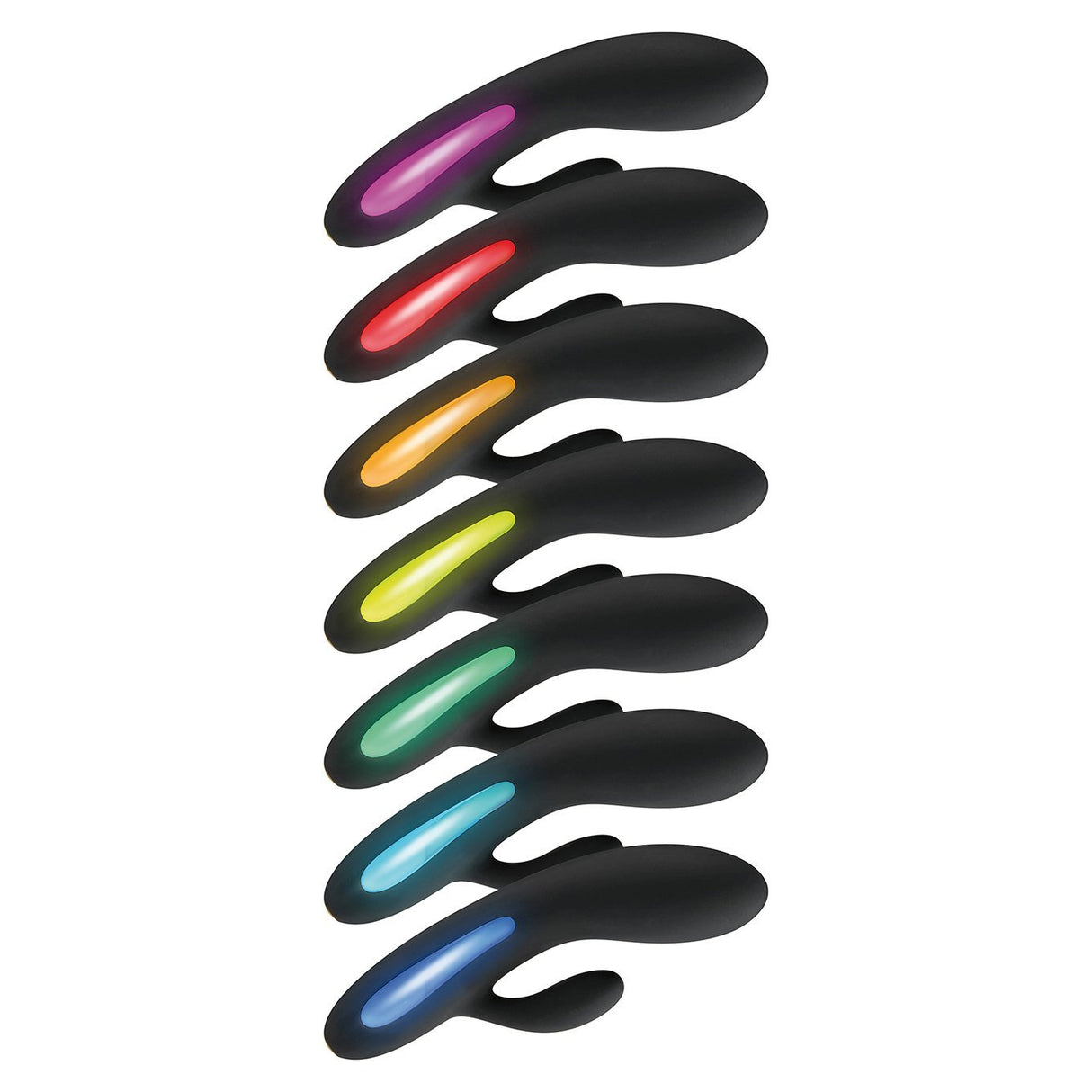 ToyJoy - Luz Splendor Rabbit Vibrator (Black) - CherryAffairs.sg