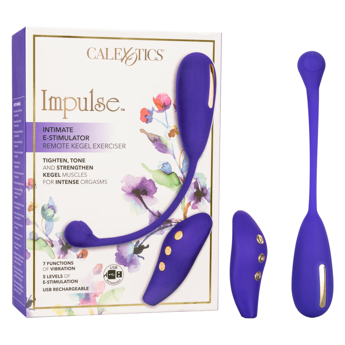 CalExotics - Dụng cụ tập cơ sàn chậu Kegel eStim điều khiển từ xa Impulse