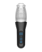 The Male Rose - Pro Thrusting, Rotating & Vibrating 3D Masturbator (Black) - Black