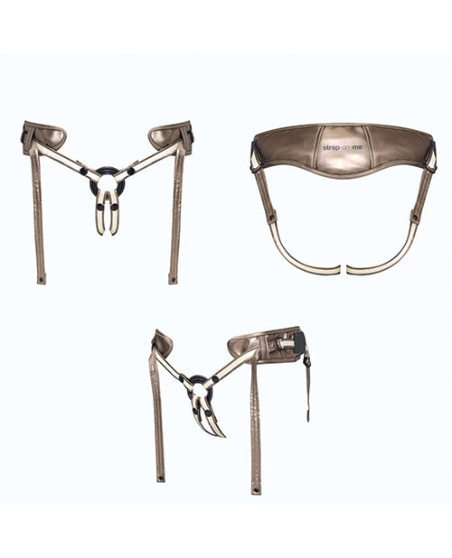 Strap On Me - Desirous Adjustable Strap-On Harness (Metallic Bronze) - Metallic Bronze / One Size