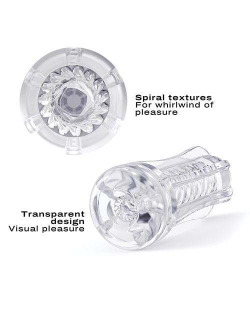 Dorcel - Deep Blow Textured Masturbation Sleeve (Clear) - Clear / Tornado