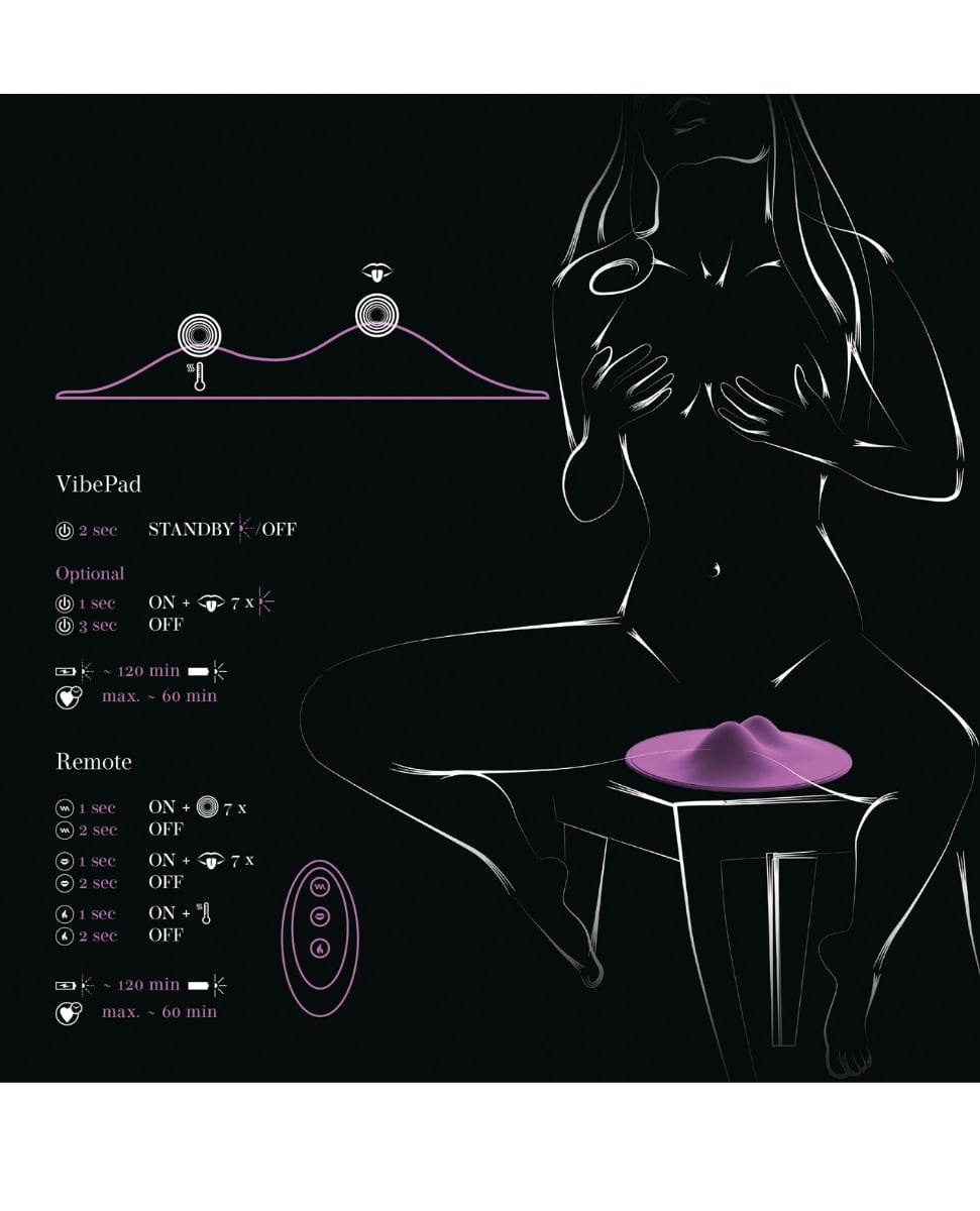 Orion - Vibepad 2 Warming & Licking Clitoral Stimulator (Purple) - Purple