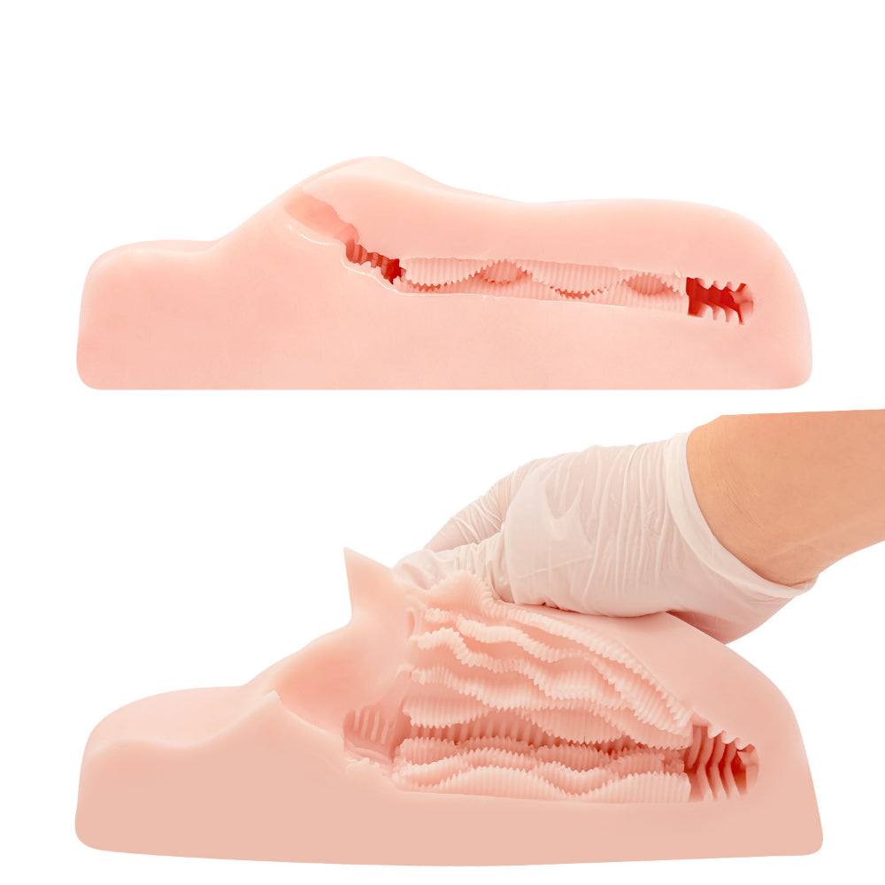 Đồ chơi Peach - Máy thủ dâm âm đạo giả PADZERO R8 gắn sàn, không cần dùng tay (Beige)