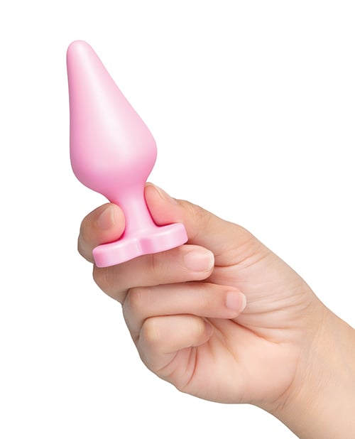 B-Vibe - B-Mine Butties Heart-Base Silicone Anal Plug (Pink) - Pink