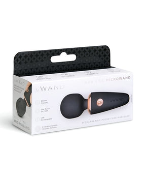 Le Wand - Mini Micro Rechargeable Wand Massager (Black) - Black