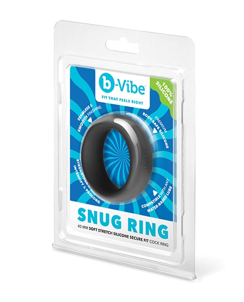 B-Vibe - Bộ sưu tập vòng đeo dương vật silicone Snug (Đen)