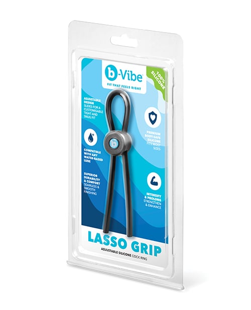 B-Vibe - Vòng đeo dương vật silicone có thể điều chỉnh Lasso Grip