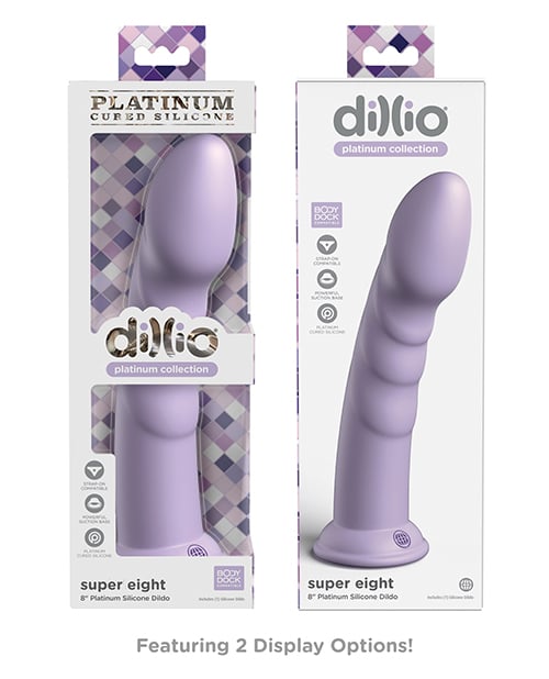 Pipedream - Dillio Platinum Silicone Dildo - Purple / 20.3 cm