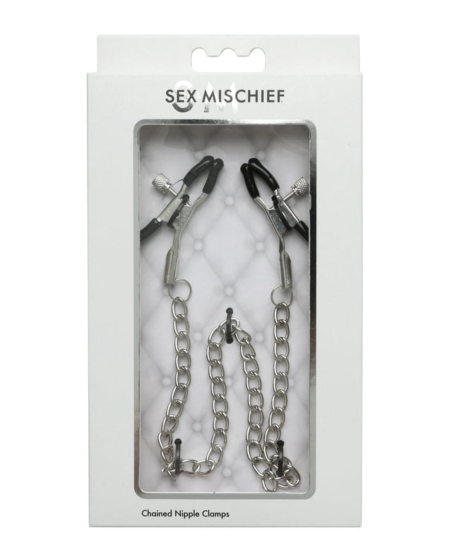 Sportsheets - Sex & Mischief Chained Nipple Clamps - Multi Colour