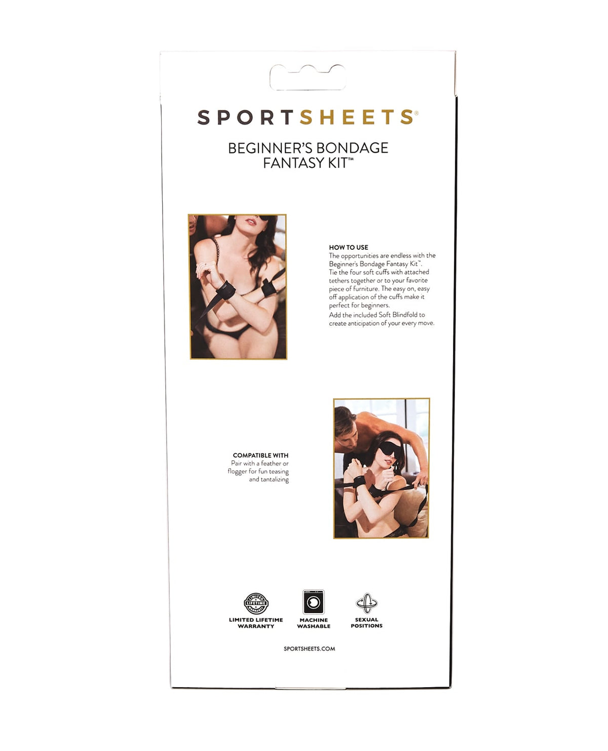 Sportsheets - Beginner's Fantasy Bondage Kit (Black) - Black