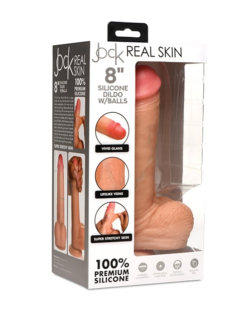 Curve Novelties - Jock Dương vật giả silicone mô phỏng da thật 20.3 cm có đế hút chân không (Be)