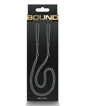 NS Novelties - Bound DC3 Nipple Clamps (Gunmetal) - Metallic