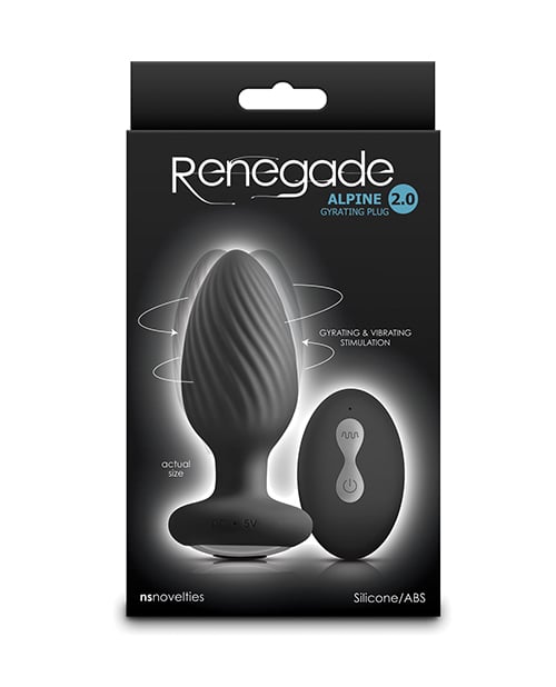 NS Novelties - Đồ chơi hậu môn chuyển động Renegade Alpine 2.0 điều khiển từ xa (Đen)