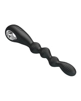 Pretty Love - Federer Rechargeable Beaded Anal Vibrator (Black) - Black