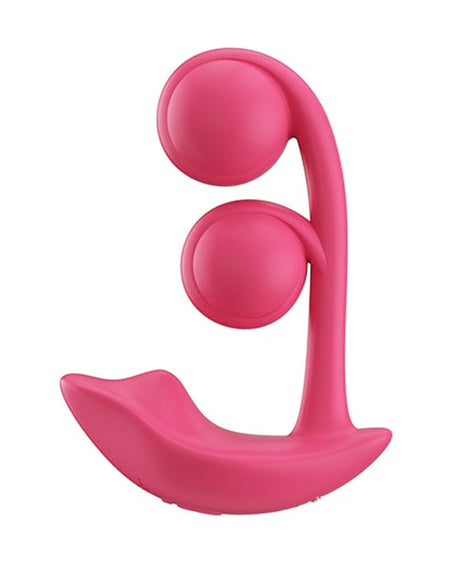 Honey Play Box - Melody Twin Balls Dual-Action Rabbit Vibrator (Pink) - Pink
