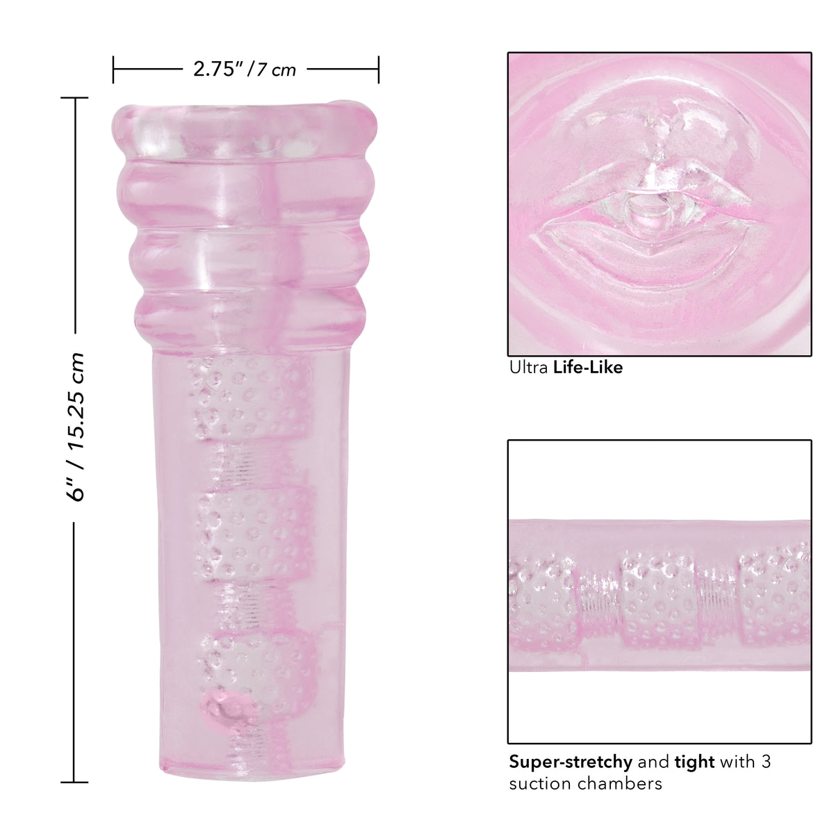 CalExotics - Sue Johanson Super Head Honcho Oral Masturbator (Pink) - Pink