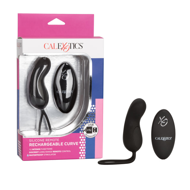 CalExotics - Remote-Control Rechargeable G-Spot Vibrator (Black) - Black