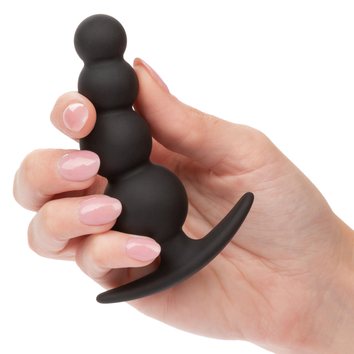 CalExotics - Boundless Beaded Anal Plug (Black) - Black