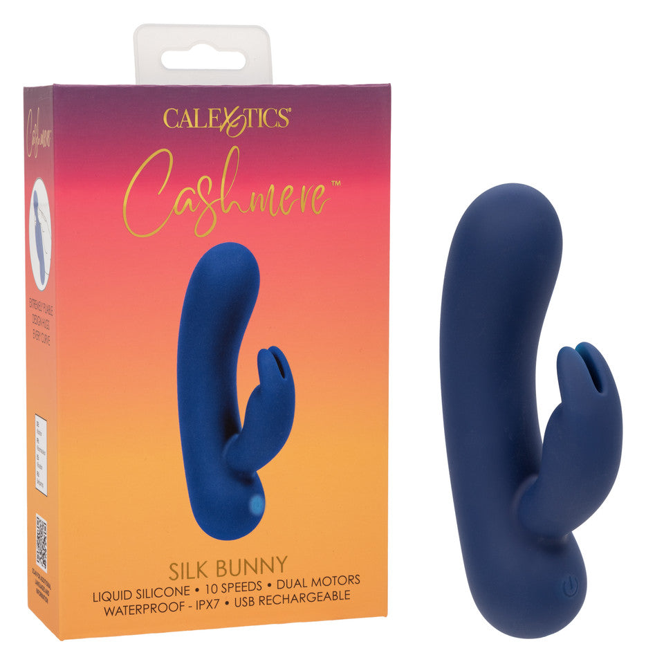 CalExotics - Máy rung thỏ Cashmere Silk Bunny sạc lại (Xanh dương)