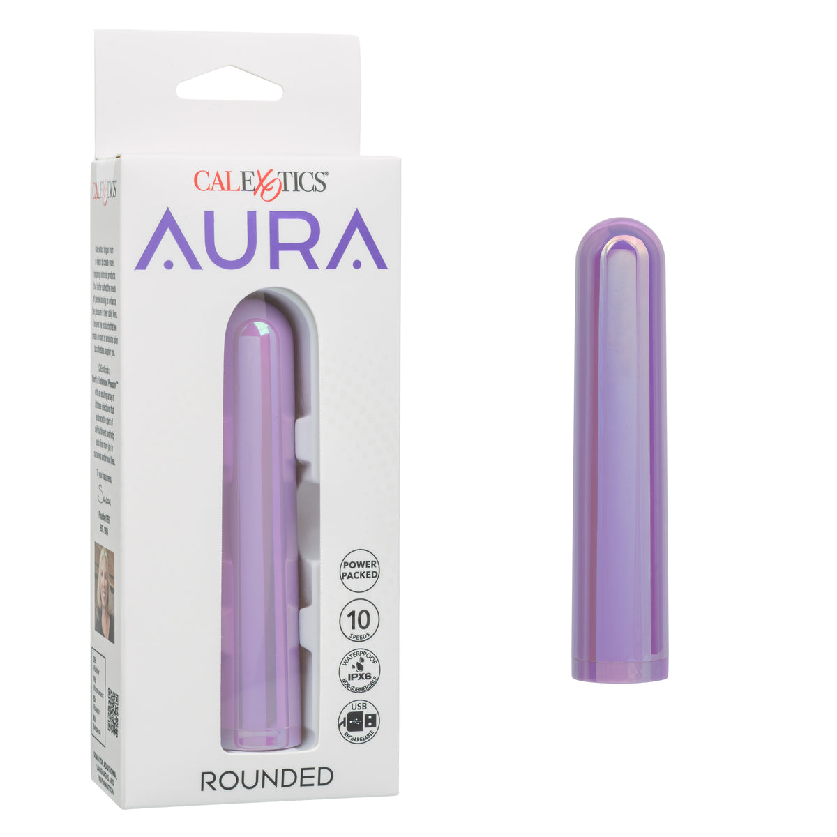 CalExotics - Aura Rounded Bullet Vibrator (Purple) - Purple