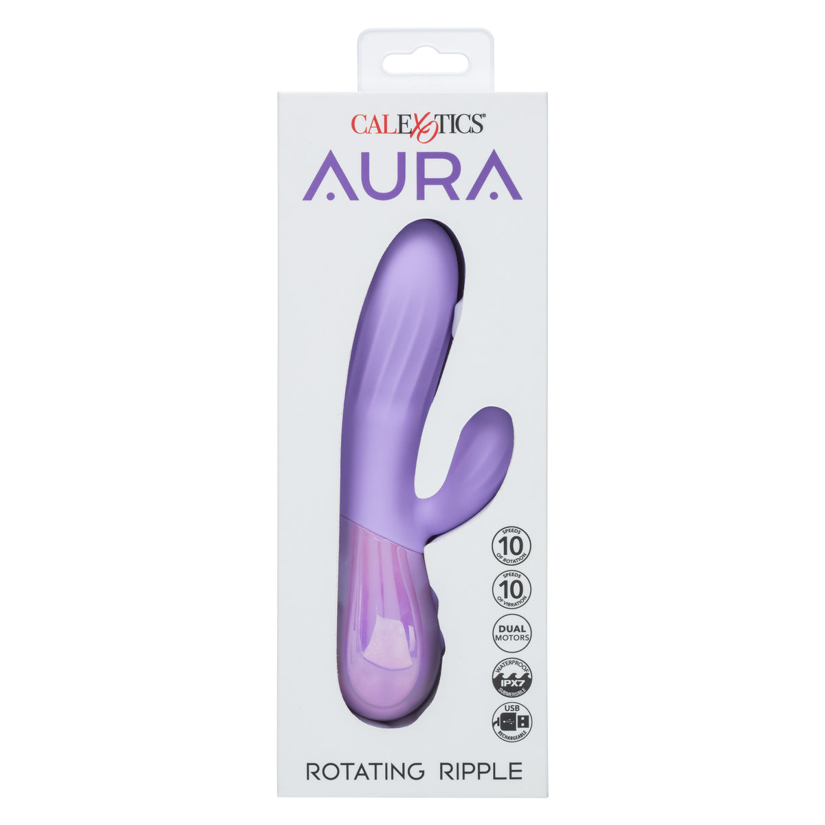 CalExotics - Aura Rotating G-Spot & Clitoral Vibrator (Purple) - Purple