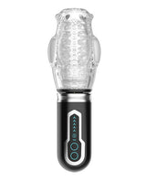 Secwell - Thrusting, Rotating & Vibrating Oral Masturbator (Black) - Black
