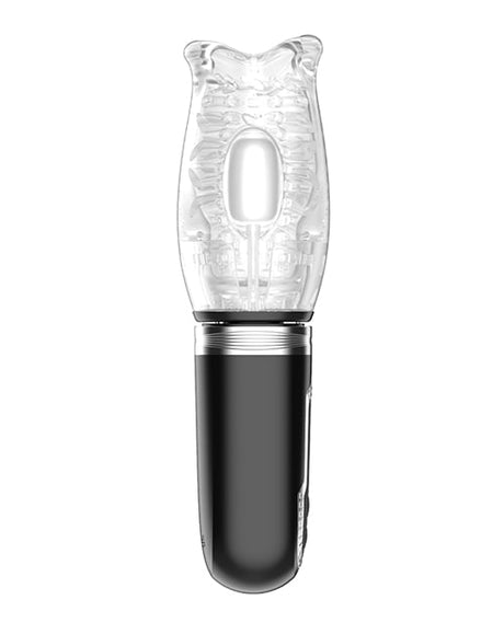 Secwell - Thrusting, Rotating & Vibrating Oral Masturbator (Black) - Black