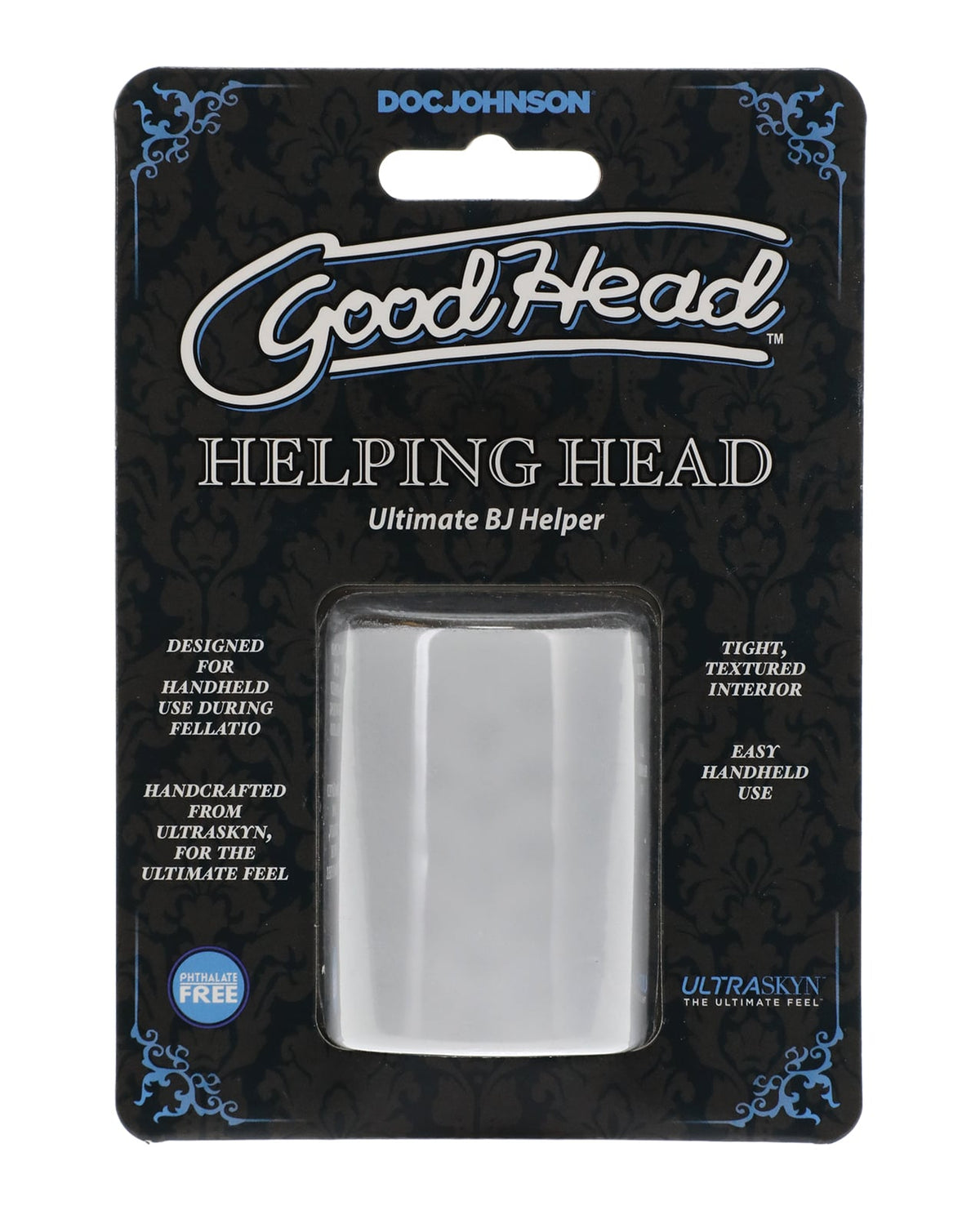 Doc Johnson - GoodHead Helping Head 5.1 cm Oral Masturbation Sleeve (Clear) - Clear / 5.1 cm