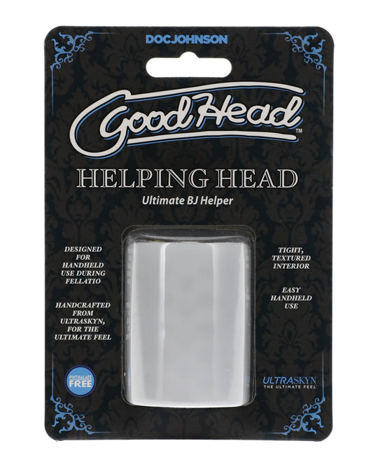 Doc Johnson - GoodHead Helping Head 5.1 cm Oral Masturbation Sleeve (Clear)