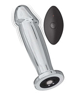 Nasstoys - Ass-sation Remote-Control Vibrating Metal Anal Plug (Silver) - Silver