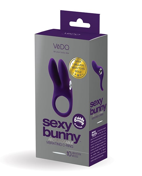 VeDO - Vòng rung dương vật Sexy Bunny sạc lại được (Tím)