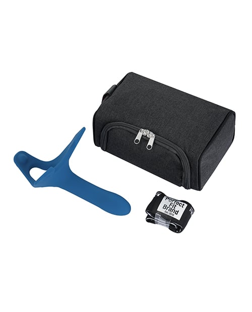 Perfect Fit - Zoro 16.5 cm Strap-On with Case (Blue) - Blue / 16.5 cm