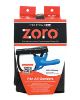 Perfect Fit - Zoro 16.5 cm Strap-On with Case (Blue) - Blue / 16.5 cm