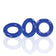Oxballs - Willy Silicone Cock Ring Set of 3 (Blue) - Blue