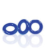 Oxballs - Willy Silicone Cock Ring Set of 3 (Blue) - Blue