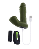 Gender X - The Hunk Remote-Control Dual Anal Vibrator (Green) - Green