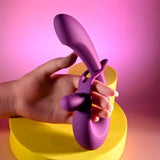 Playboy - Máy rung thỏ điều chỉnh cường độ, sạc lại Cha Cha Slide (màu tím)